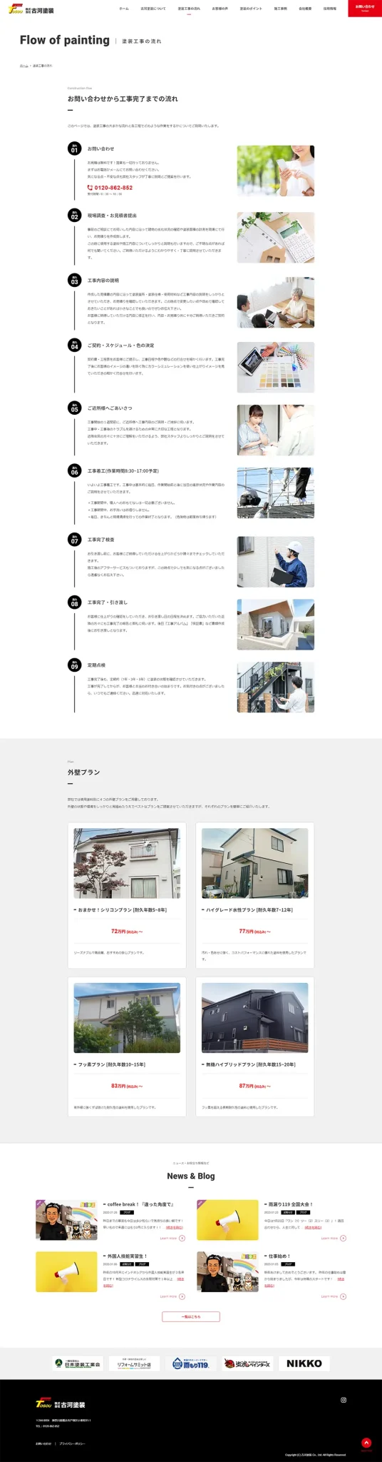 [Furukawa Painting / Painting Industry] Painting Process Page